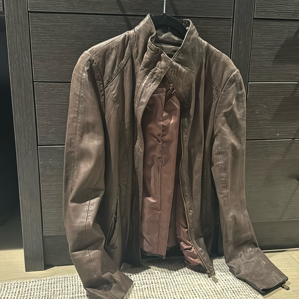 Soft brown leather jacket